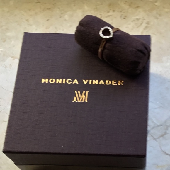 Monica Vinader Rose Gold Riva Ring - Picture 4 of 5